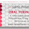 SwissPharma Oral Turina 10 – Turinabol Tablets (100 Tabs) (4-Chlorodehydromethyltestosterone)