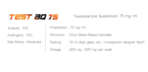 Ironpharma Test AQ 75 – Testosterone Suspension 75mg/ml (Water-Based Injectable) - Image 3